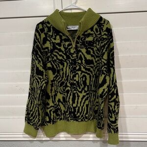 Sweet Rain Green and Gray Knit Top